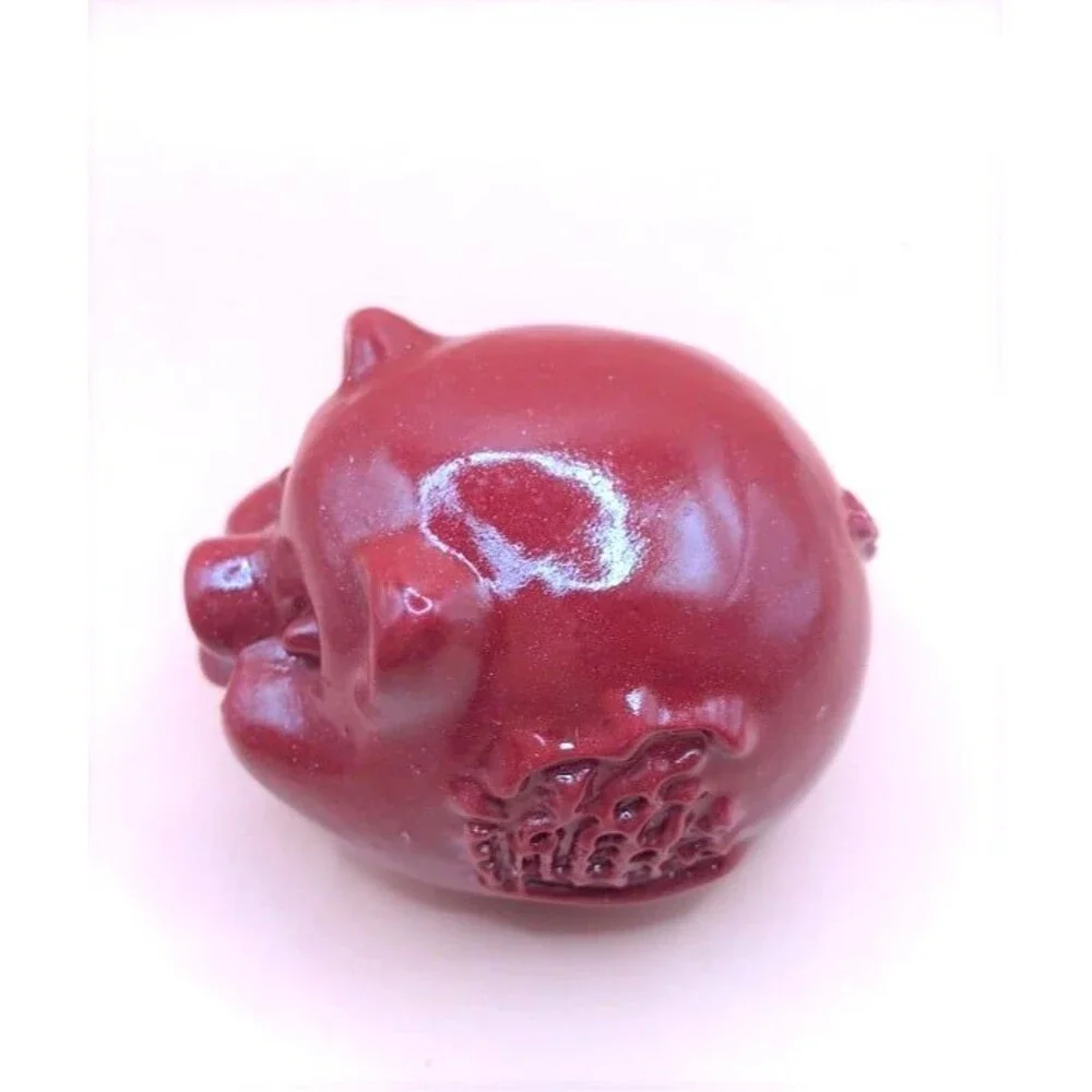 Adorable Cinnabar Pig Carving